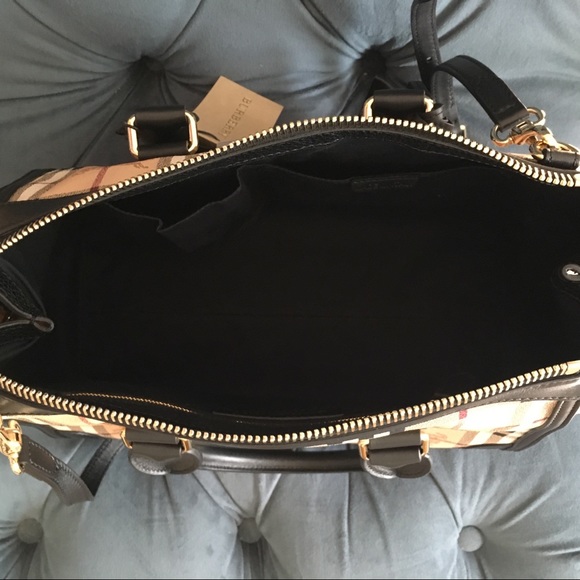 NWT Authentic Burberry Haymarket Gladstone Bag - Picture 7 of 7